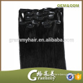 No tangle no shed factory wholesale cheap remy kinky straight clip in hair extensions